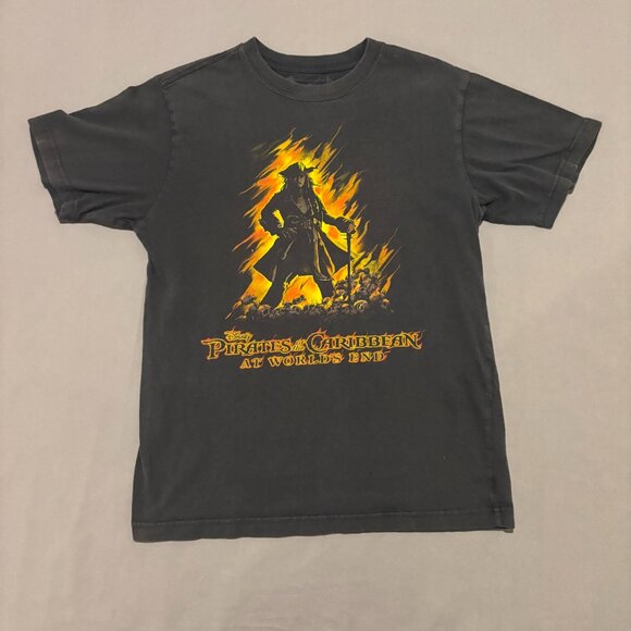 Pirates of the Caribbean T Shirt Small Black Short Sleeves Y2K Casual Disney - Picture 1 of 6